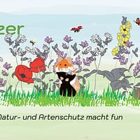 flurundnatur Aufkleber Naturschützer, Rebhuhn, Feldhamster, Feldhase