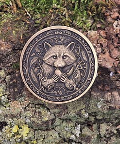 Münze Waschbär mit Ei 32 mm