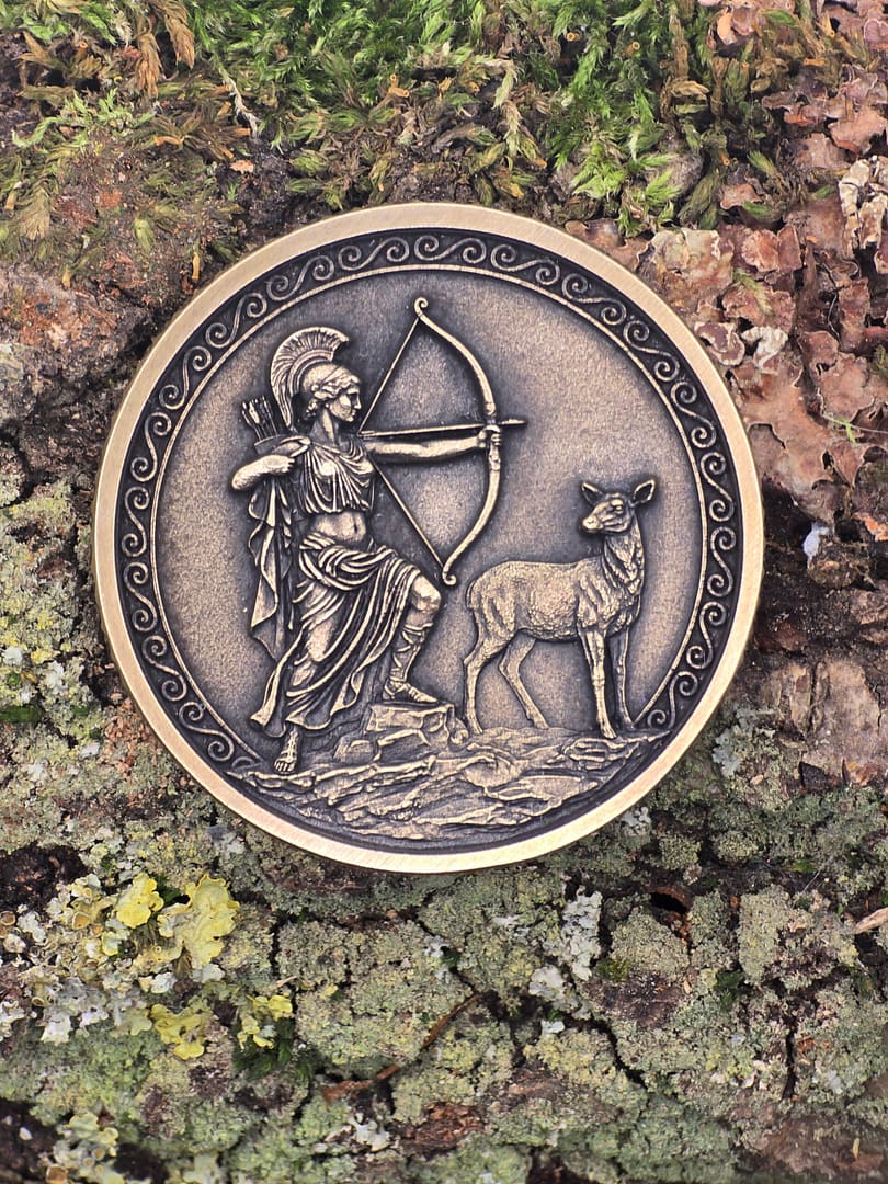 Münze Artemis mit Bogen 40 mm