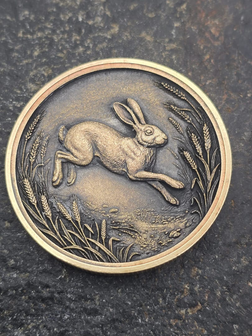 Münze Feldhase 40 mm