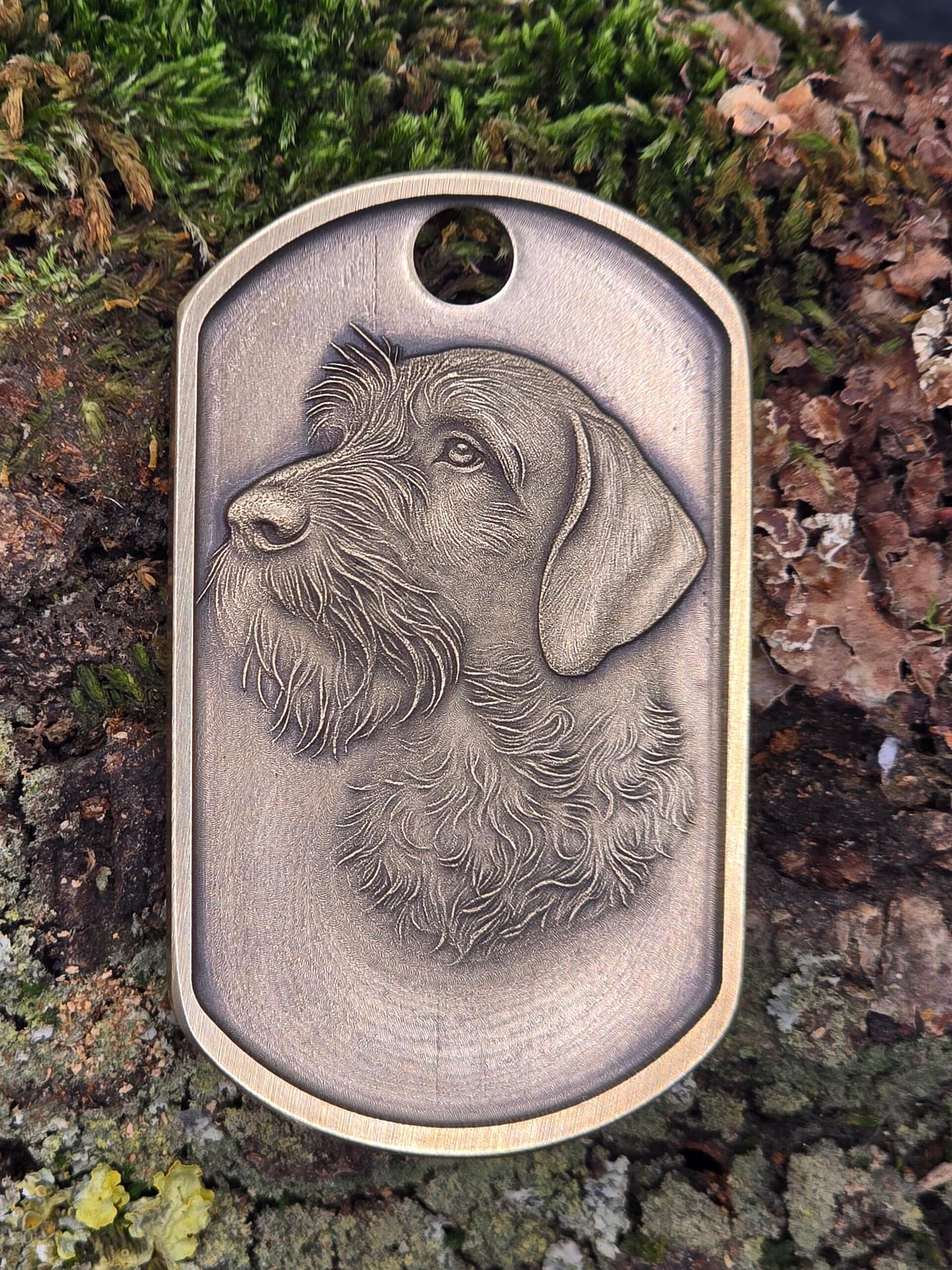 Dogtag Drahthaar 49 x 29 mm