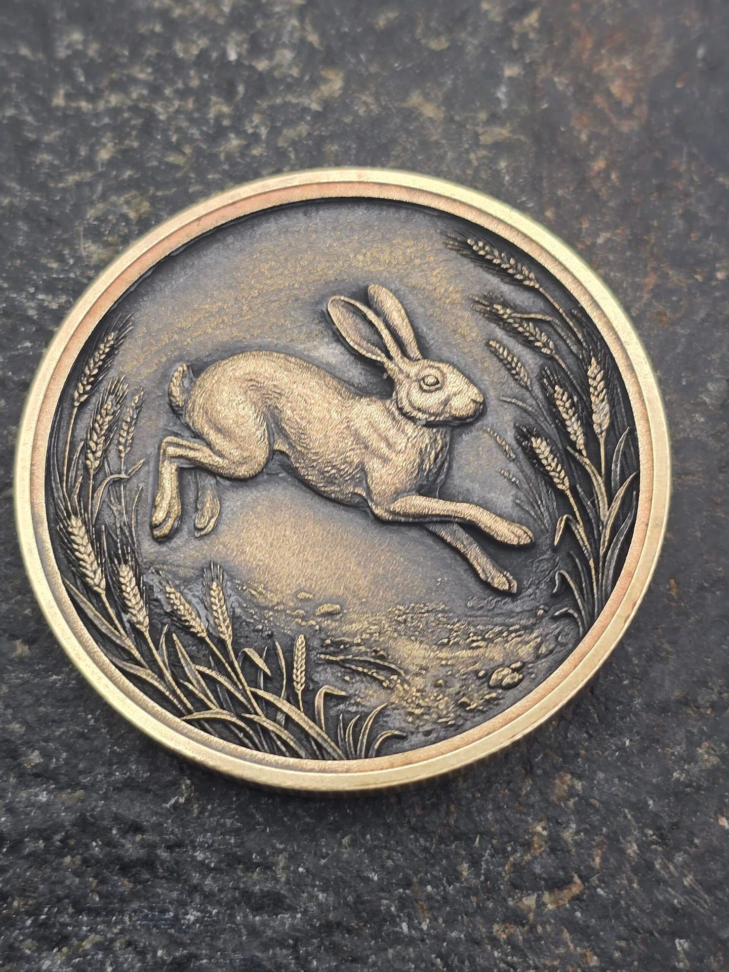Münze Feldhase 40 mm